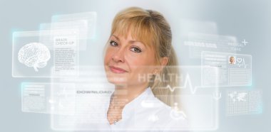 Doktor tıbbi bir arabirim dokunmadan