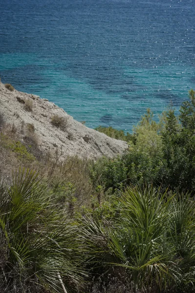 Prachtig uitzicht op zee vanaf berg Rechtenvrije Stockfoto's