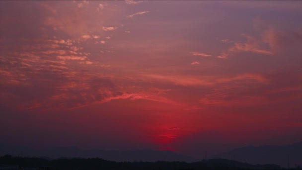 Sonnenaufgang im Zeitraffer — Stockvideo