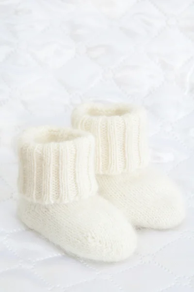 Woolen socks for newborn — Stock Photo, Image