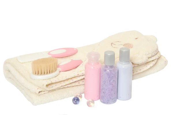 Accessories for baby bathing Stock Image