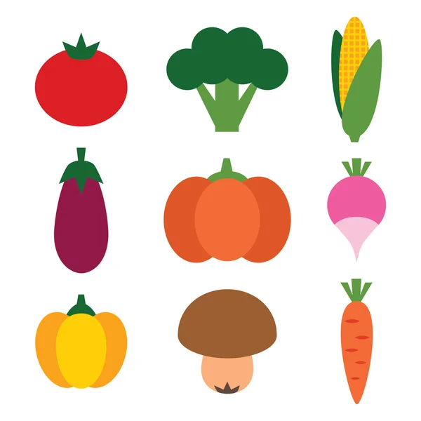 Conjunto de verduras — Vector de stock