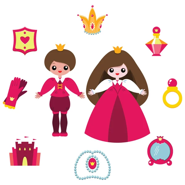 Princess set — Stock Vector