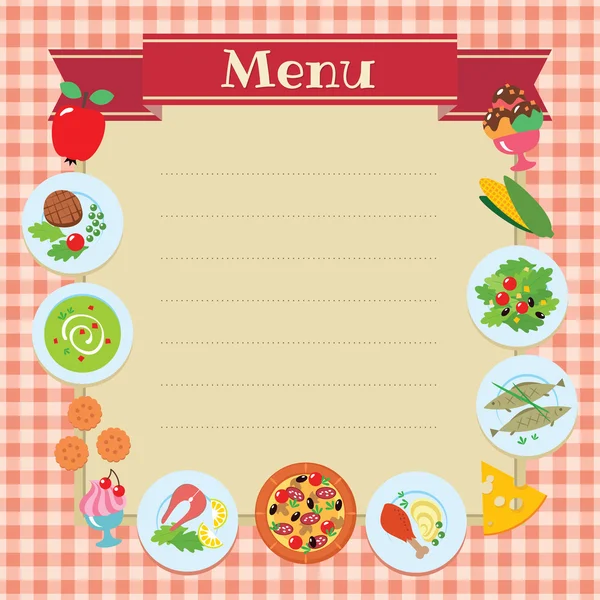 Modèle de menu Café ou restaurant — Image vectorielle