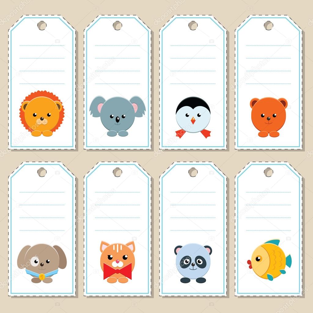 Gift tags with animals