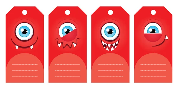 Monster gift tags — Stockvector