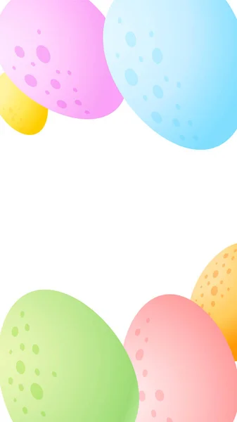 Fondo Brillante Pascua Los Huevos Plantilla Banner Primavera Para Web — Vector de stock