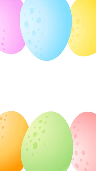 Lumineux Fond Pâques Œufs Modèle Bannière Printemps Pour Web Bordure — Image vectorielle