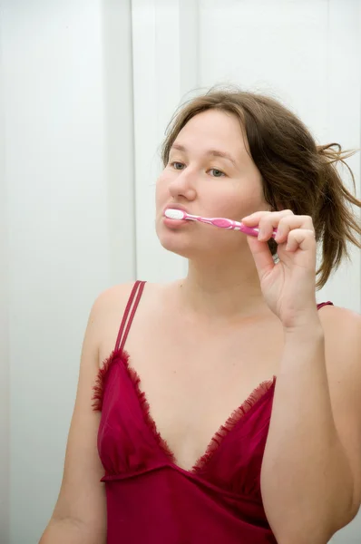 Teeth brushing — Stock Photo, Image