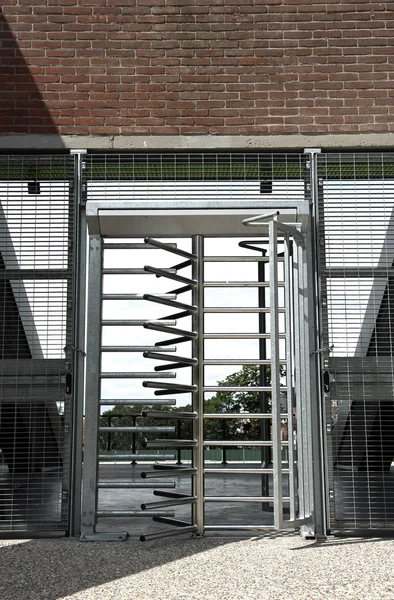 Turnstile door to the input of a stadium. — Stock Photo, Image