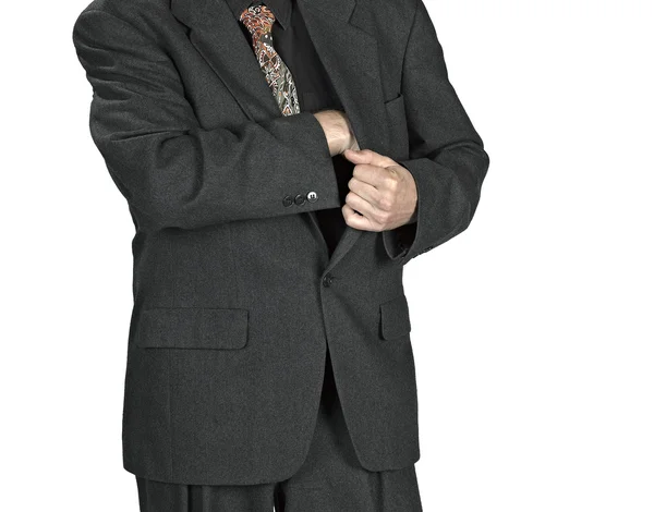 Mann hält eine Ledertasche in der Hand — Stockfoto