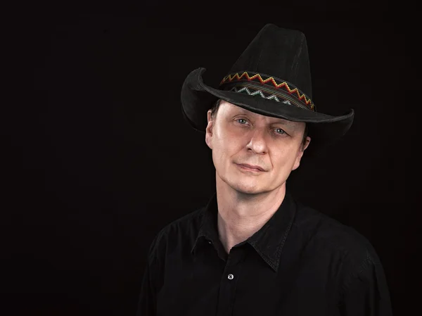 Portret van een man met cowboy — Stockfoto