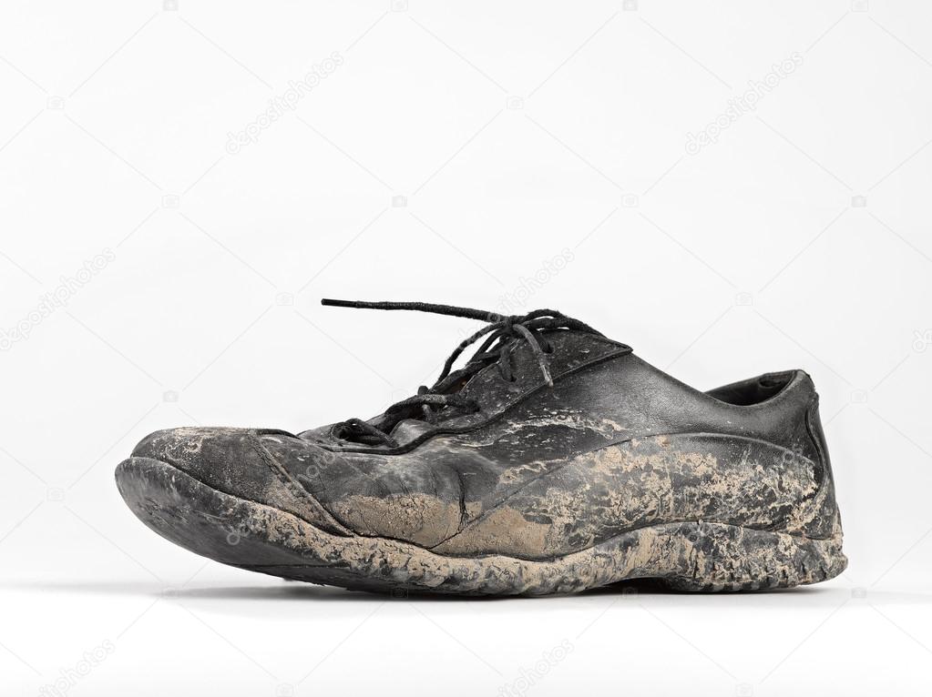 Muddy and dirty shoe