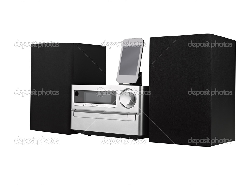 Digital usb, cd player and mp3 against the white background