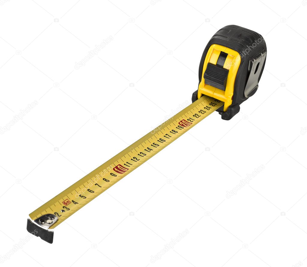Professional tape measure isolated on white background