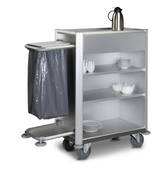 The hotel cleaning tool cart isolated — Stock Photo, Image