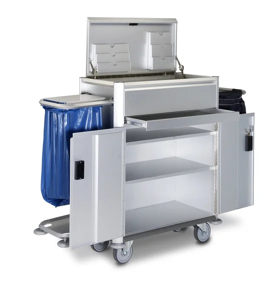 The hotel cleaning tool cart isolated — Stock Photo, Image