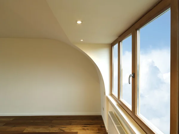 Interior moderno com piso de madeira — Fotografia de Stock