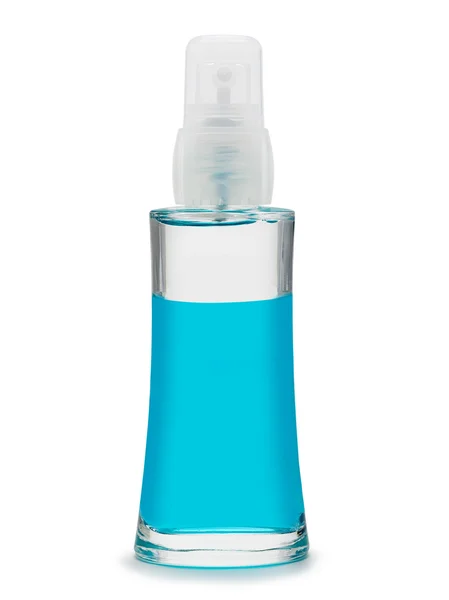 Bottiglia di profumo isolata su fondo bianco — Foto Stock
