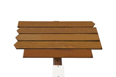 beyaz zemin üzerinde boş tahta işaret