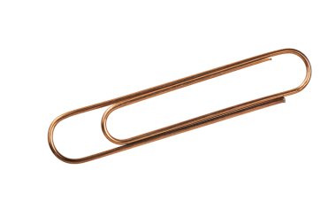 Paper clip on a white background clipart