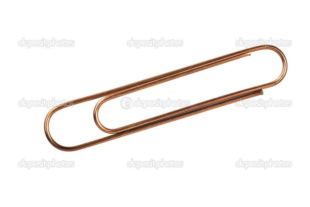 Paper clip on a white background
