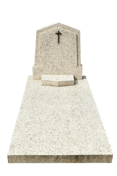 1 つの墓の石 (クリッピング パスをカット) — ストック写真