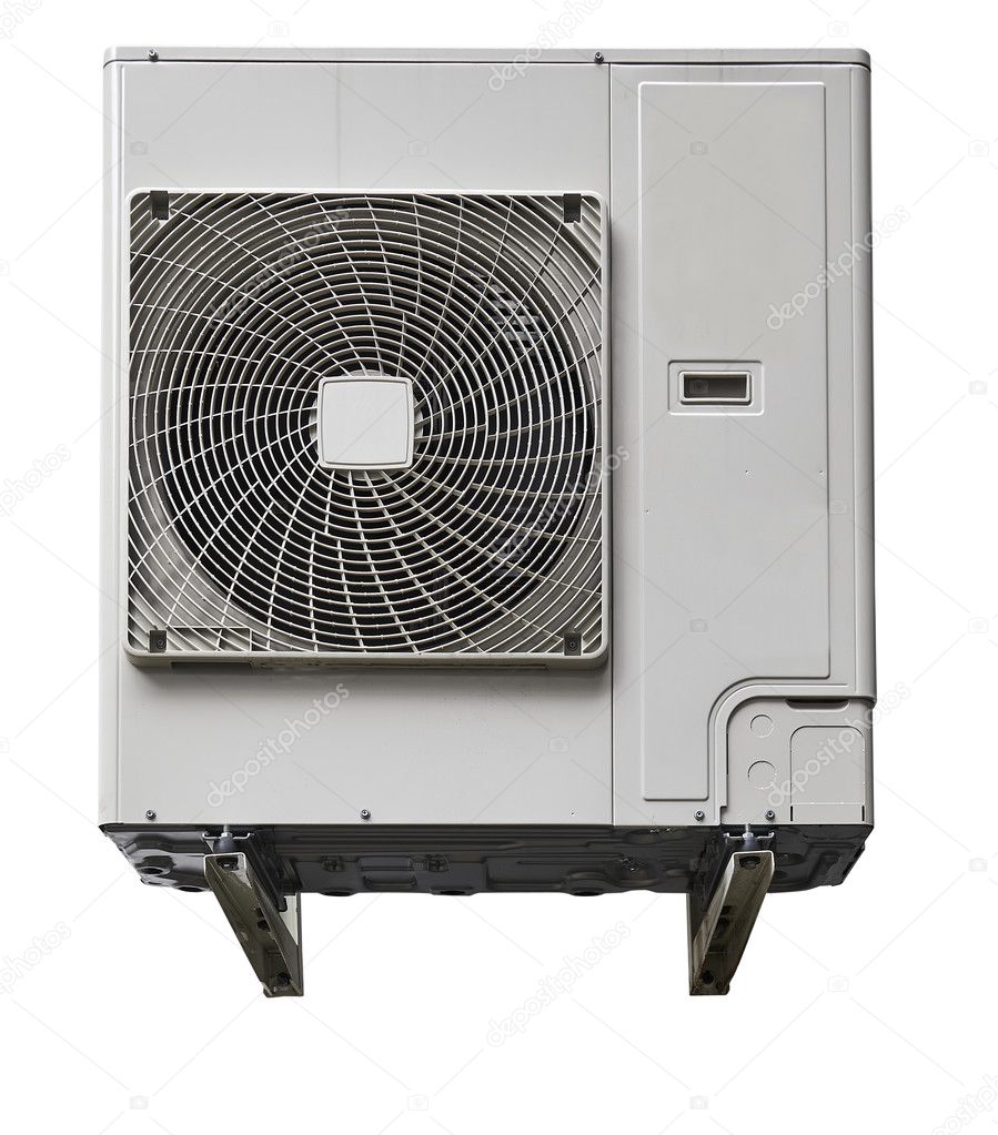 Aircondition compressor isolated on white ( clipping path )