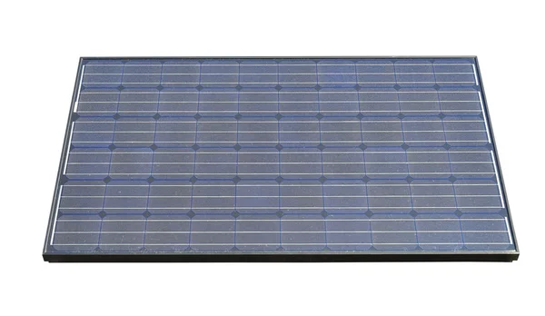 Panneaux solaires photovoltaïques isolés, chemin de coupe — Photo