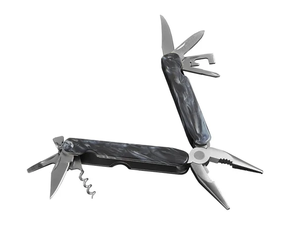 Pliers with multipurpose tools. clipping path — Stock Photo, Image