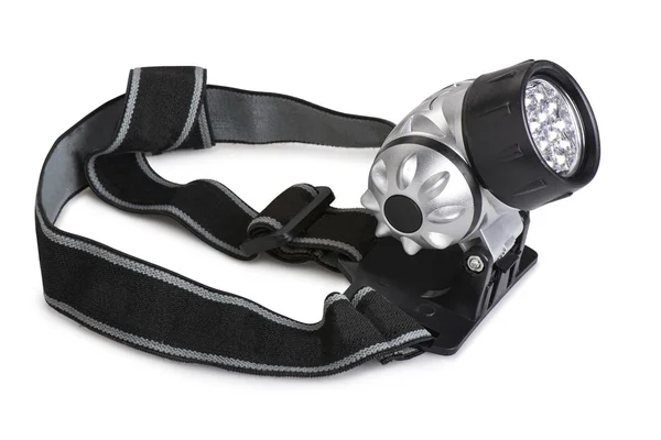 Super bright LED HeadLamp isolated on white background — Stock Photo, Image