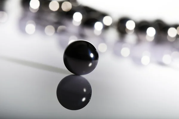 Design from sphere, black balls texture — Stock Photo, Image