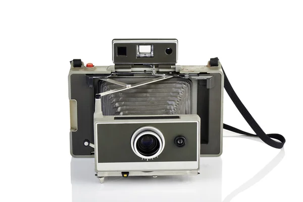Vintage instant camera on white — Stock Photo, Image