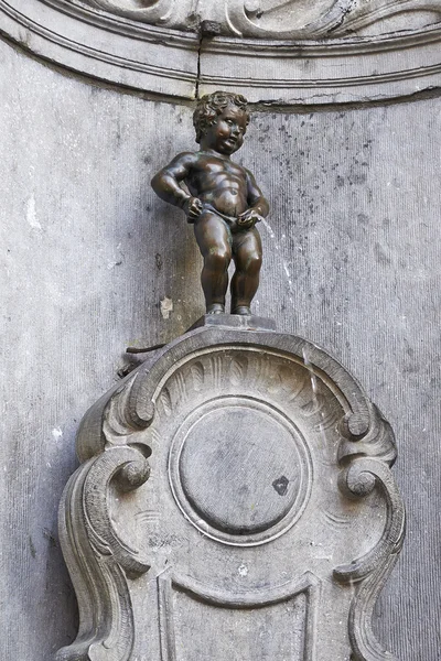 Manneken Pis statue in Brussels — Stock Photo, Image