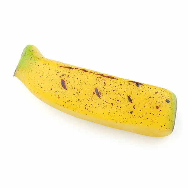 Doce de banana doce de maçapão isolado no fundo branco — Fotografia de Stock