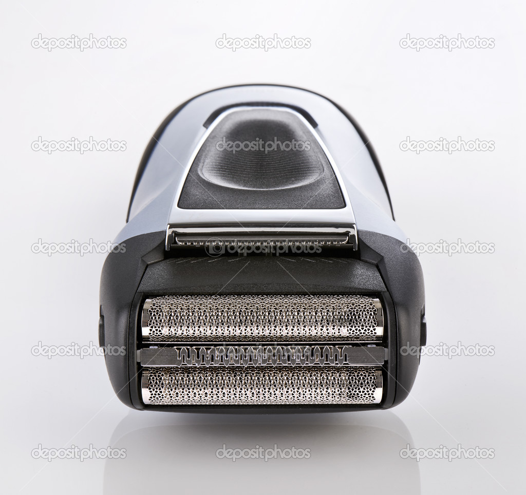 Close up on a electric head shaver 