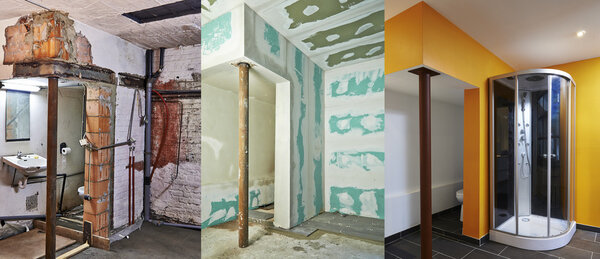 renovation and construction of Drywall-Plasterboard in a bathroo