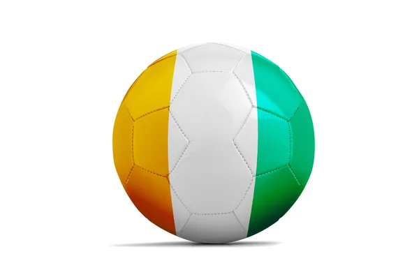 Balones de fútbol con banderas de equipos, Brasil 2014. Grupo C, Costa de Marfil — Foto de Stock