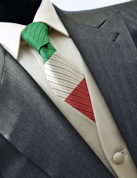 Gelinlik ile kravat İtalya bayrağı — Stok fotoğraf