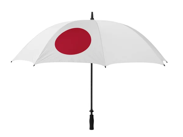 Üzleti koncepció: Japán zászló esernyő — Stock Fotó