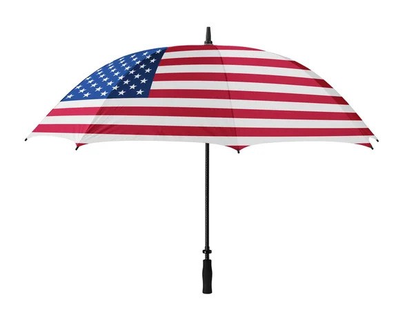 Koncepcja Biznesowa: parasol flagi z usa — Zdjęcie stockowe