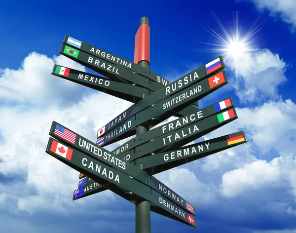 States of the World and Their Flags — Stock Photo, Image