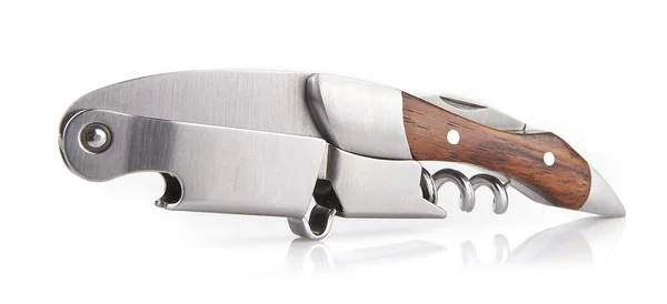 Wooden corkscrew of type "sommelier knife" — Stock Photo, Image