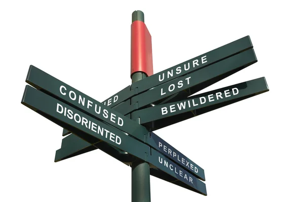 Disoriented and Confused Signpost — Stock Photo, Image