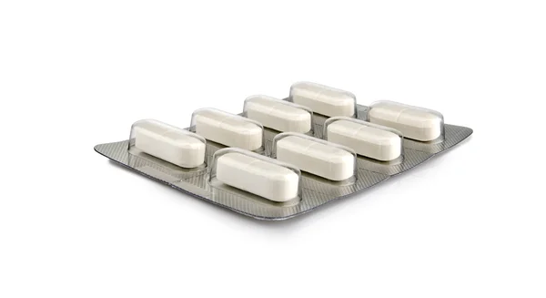 Tabletták buborékfólia - Vágógörbe — Stock Fotó