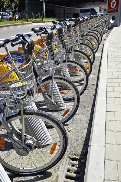 City Bike docking station in Brussels — Stock Photo, Image