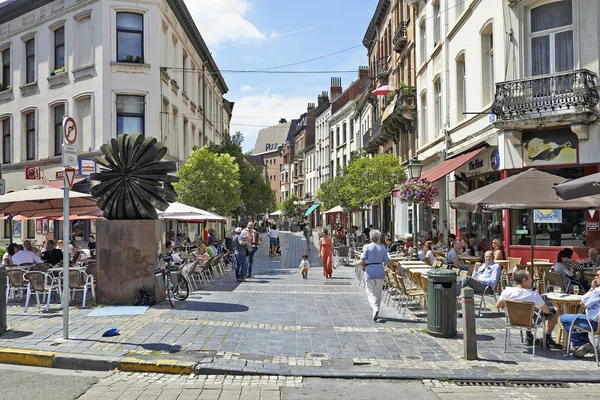 Typical daily lunch time scene in Brussels — Stock Photo, Image