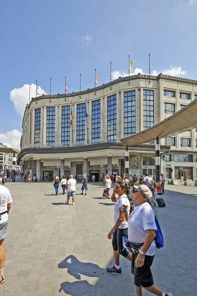 Buitenkant van Brussel Centraal Treinstation — Stockfoto