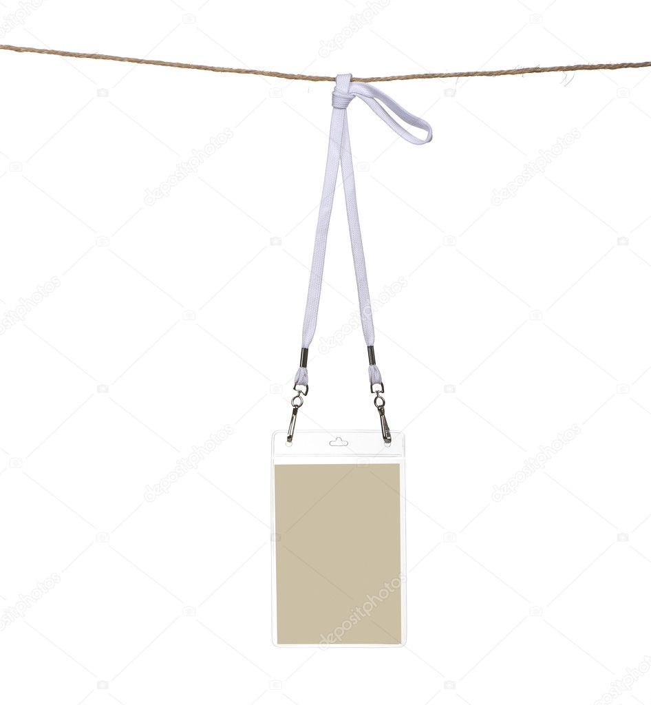 Security ID Pass hanging on a rope