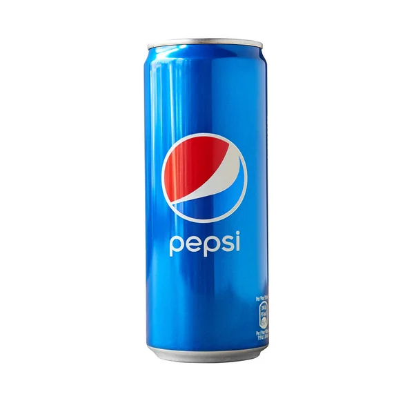 Брюссель Бельгія Жовтня 2021 Алюміній Може Солодким Газованим Напоєм Pepsi — стокове фото